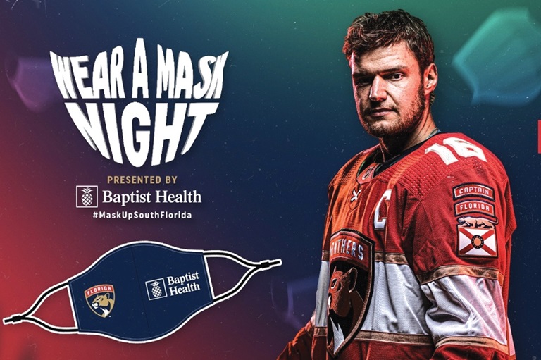 Panthers and Baptist Health Team Up For Mask Night